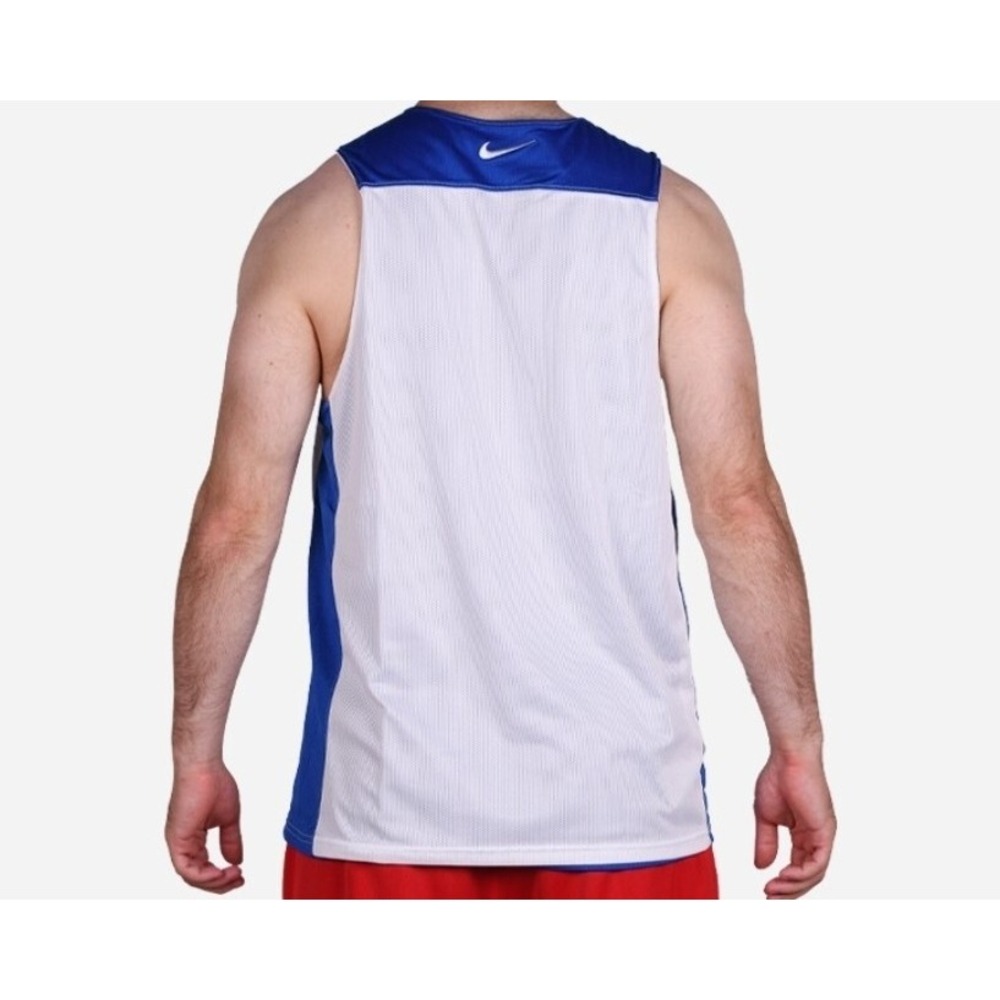 Nike Dri Fit Basketball Reversible Tank Top Mens L-T Blue White Swoosh Logo